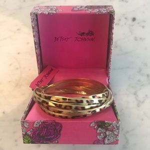 Betsey Johnson leopard bangle bracelet